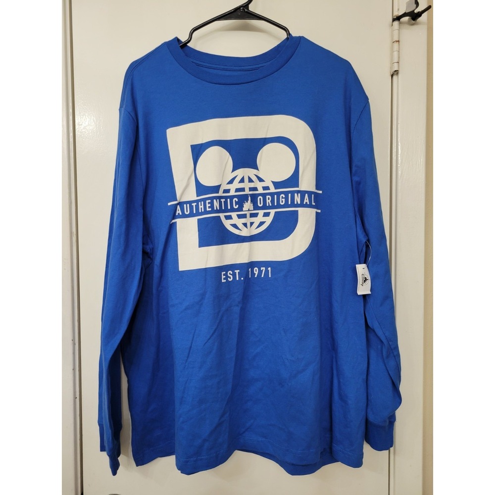 Disney Parks Walt Disney World Royal Blue Long Sleeve Shirt XXL